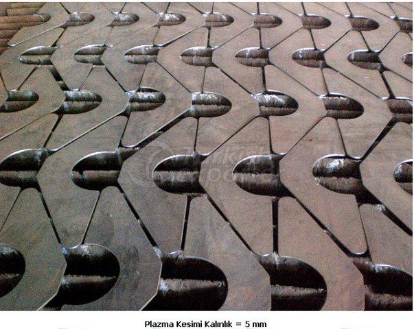 قطع باستعمال طريقة البلازما لسمك 5 mm
