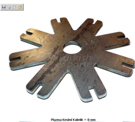 قطع باستعمال طريقة البلازما لسمك  mm 8