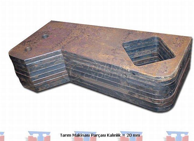 قطع لتحضير غيار مكائن زراعية بسمك 20 mm