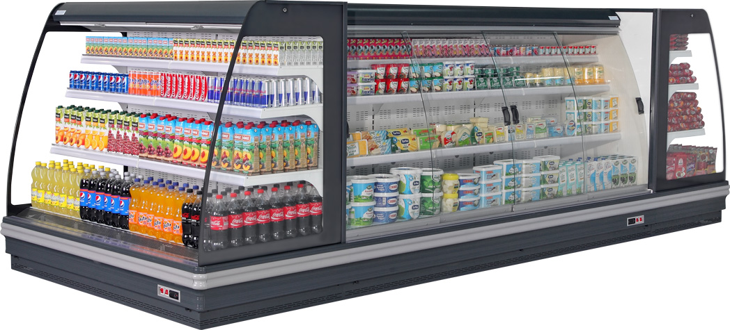 open multideck cabinet