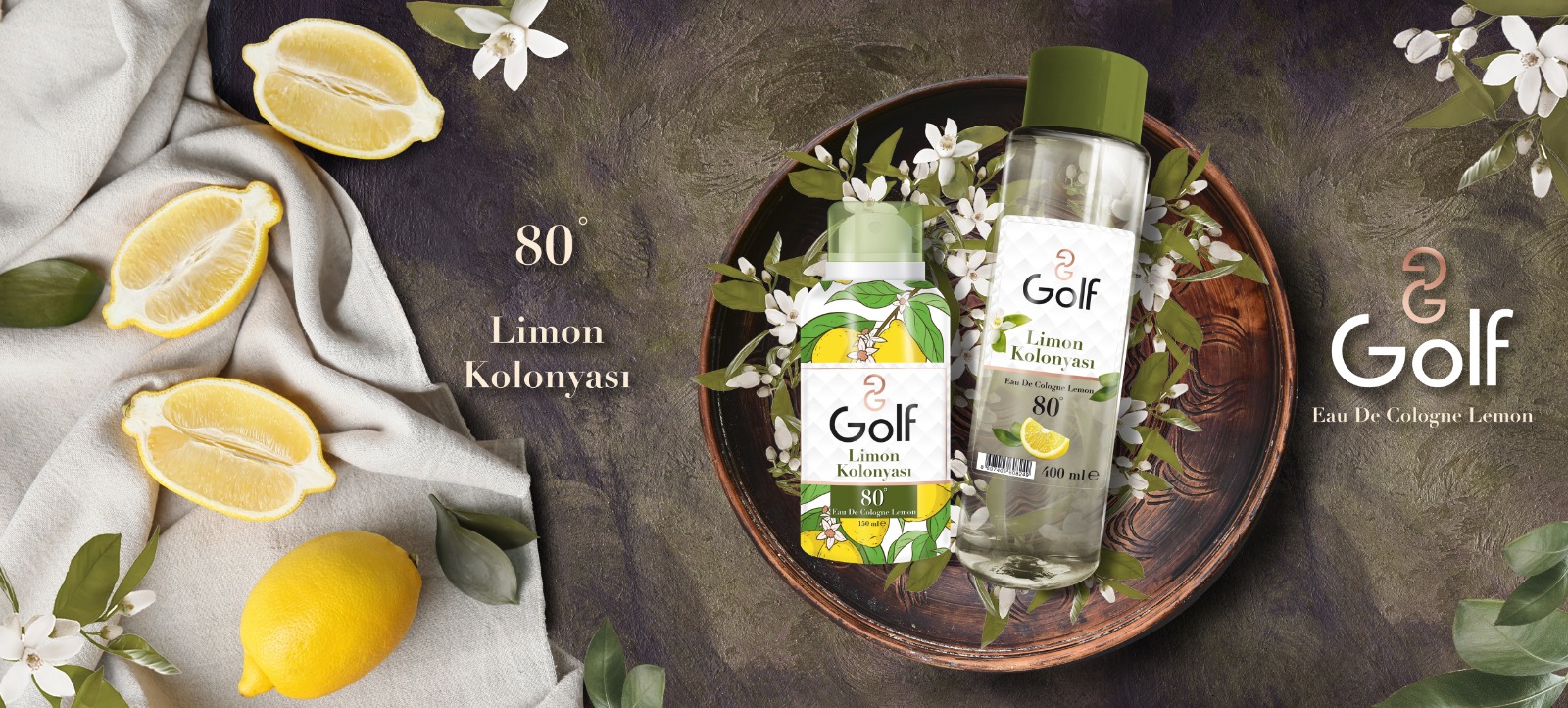 GOLF LEMON COLOGNE 80 