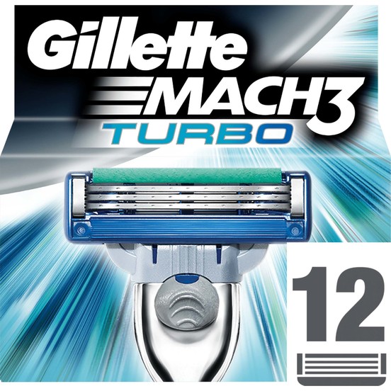 gillette mach3 turbo count- 12