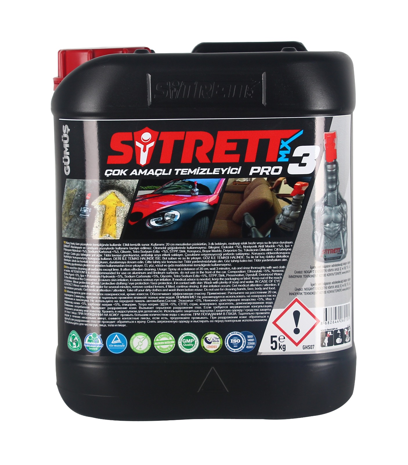 SİTRETT MX3 PRO ÇOK AMAÇLI TEMİZLEYİCİ 5 KG GÜMÜŞ