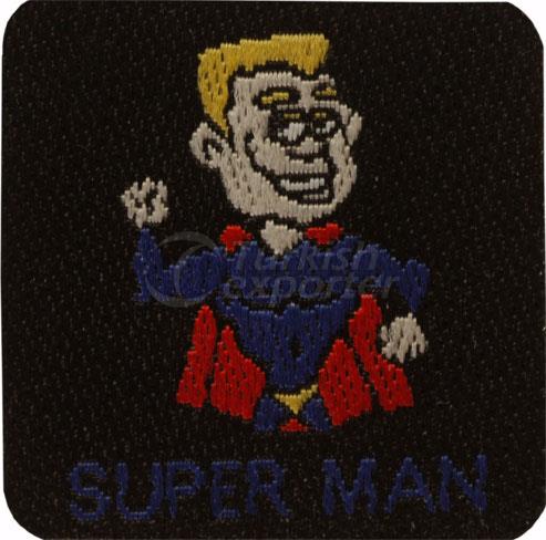 Woven Label  -Super Man