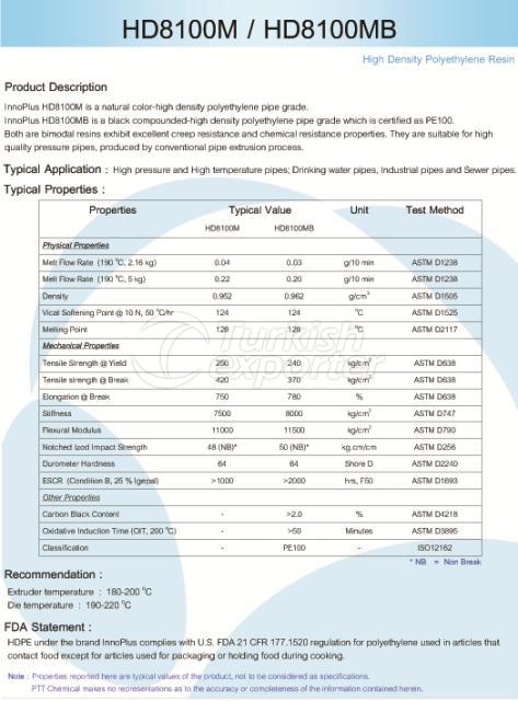 FORMOSA HDPE PIPE grade resin