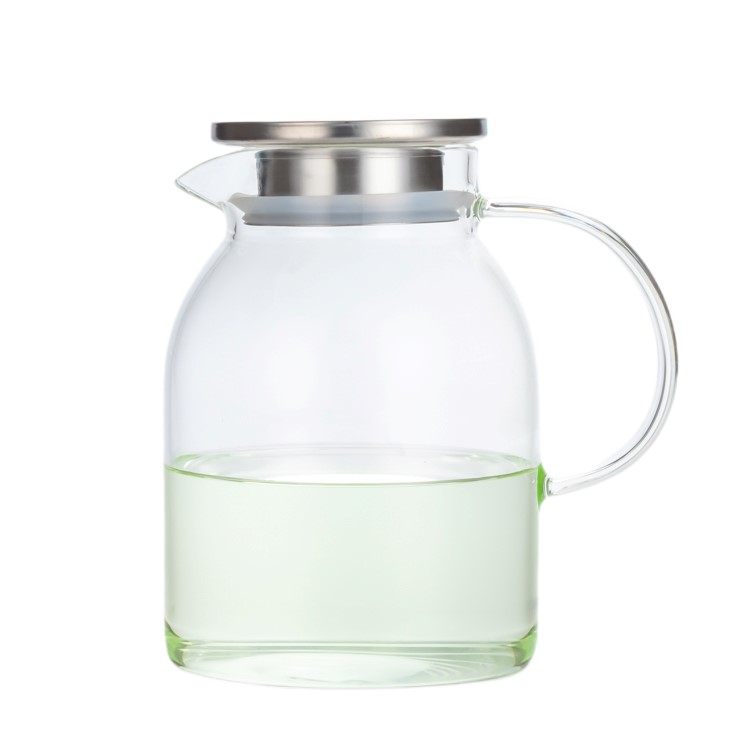 Heat Resistant Glass Water Pitcher with Lid