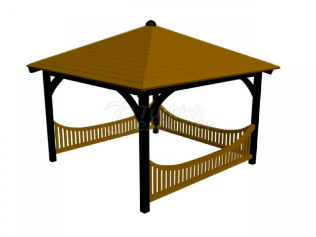 Metal - Wooden Gazebo