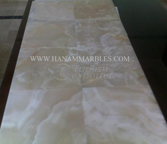 white onyx tiles