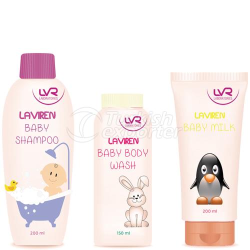 Baby Care Set - Champú, gel de baño y leche corporal