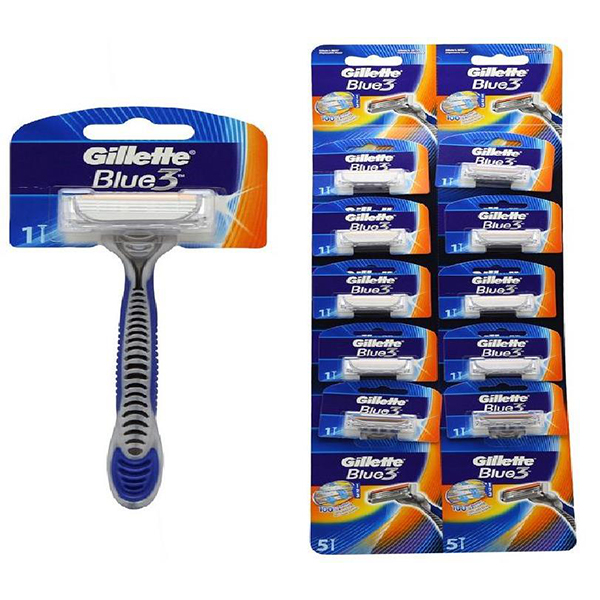 gillette  blue3 cartridges - count 10