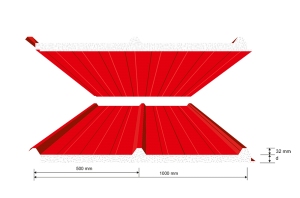 EPS Filled 3-Rib Roof Panel