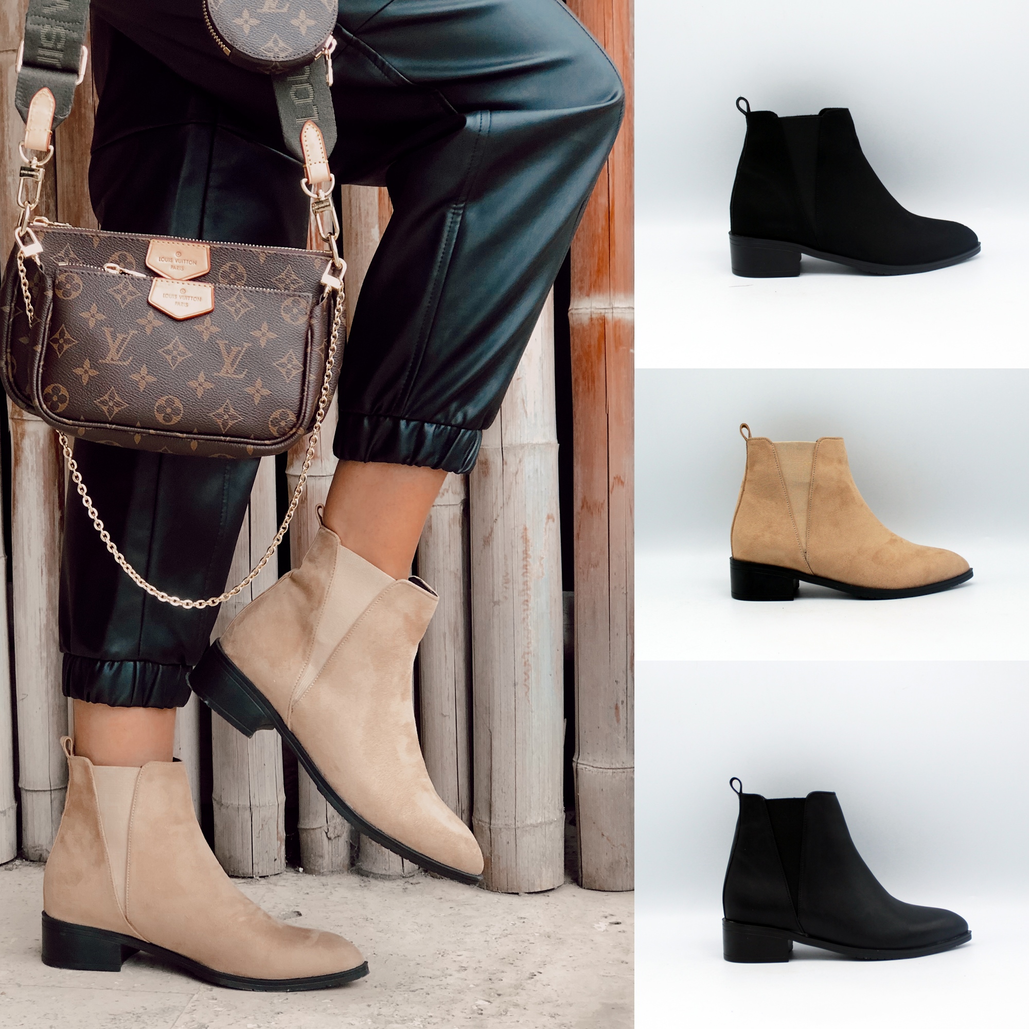 Low Heel Women Stylish Boots Footwear