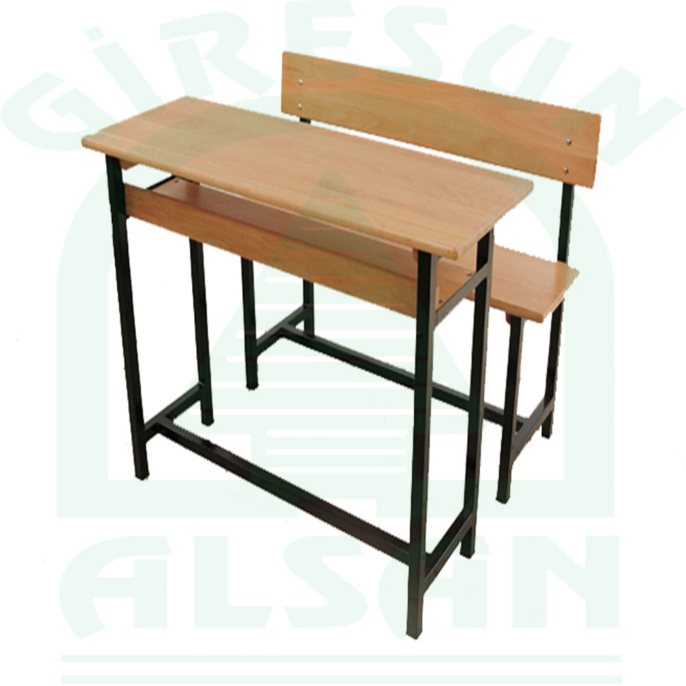 Double Classic Type Wooden School Desk