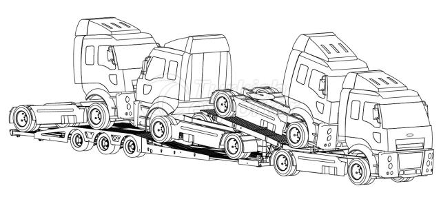 Автовоз чертеж вид сверху Maxi Truck Carrier