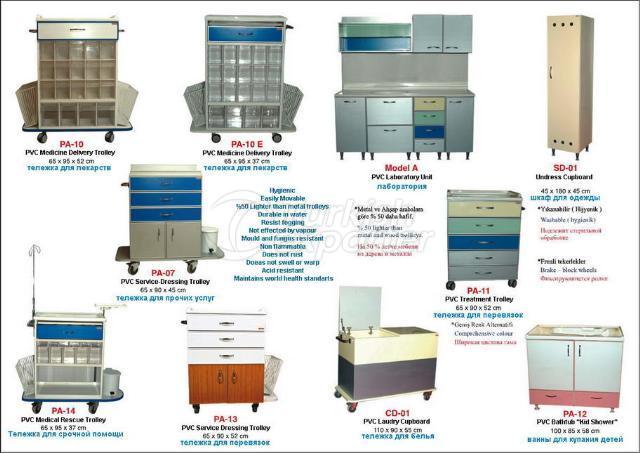 PVC MEDICAL ARABALAR ( TROLLEYS)