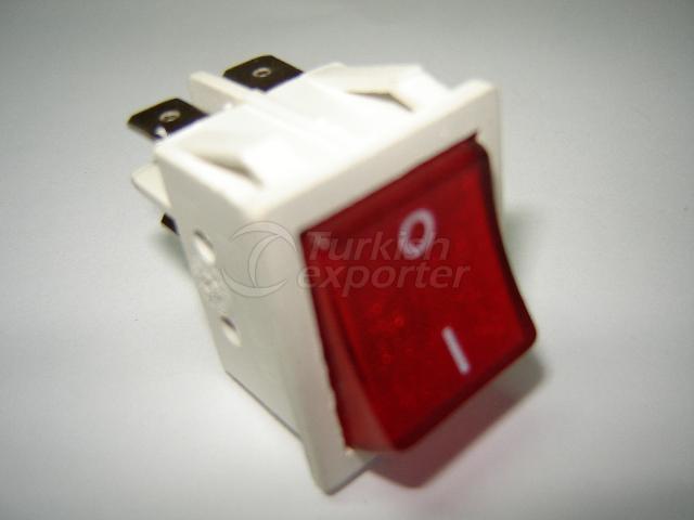 Double Pole Rocker Switch with light