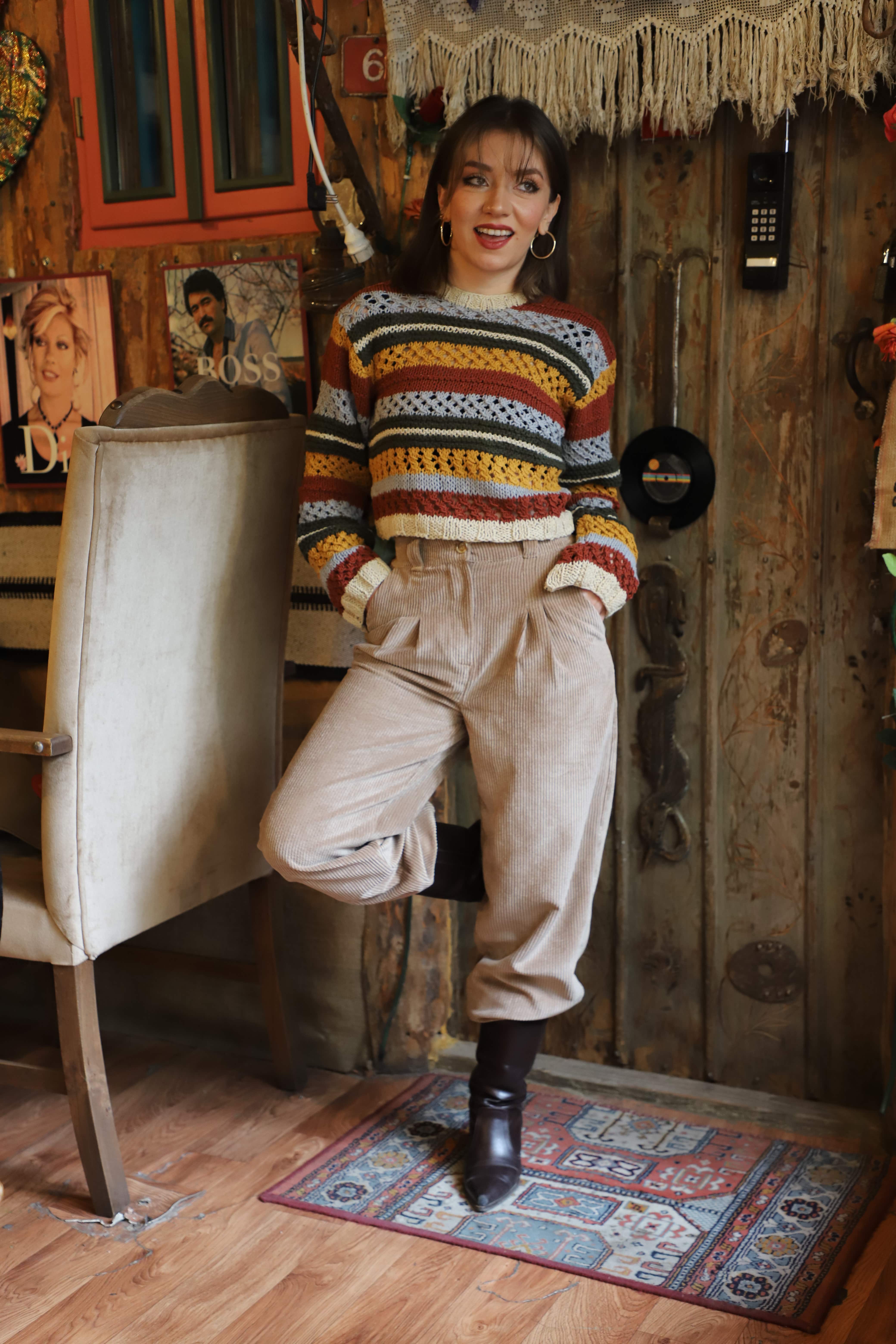 Cream Coloured Corduroy Pants