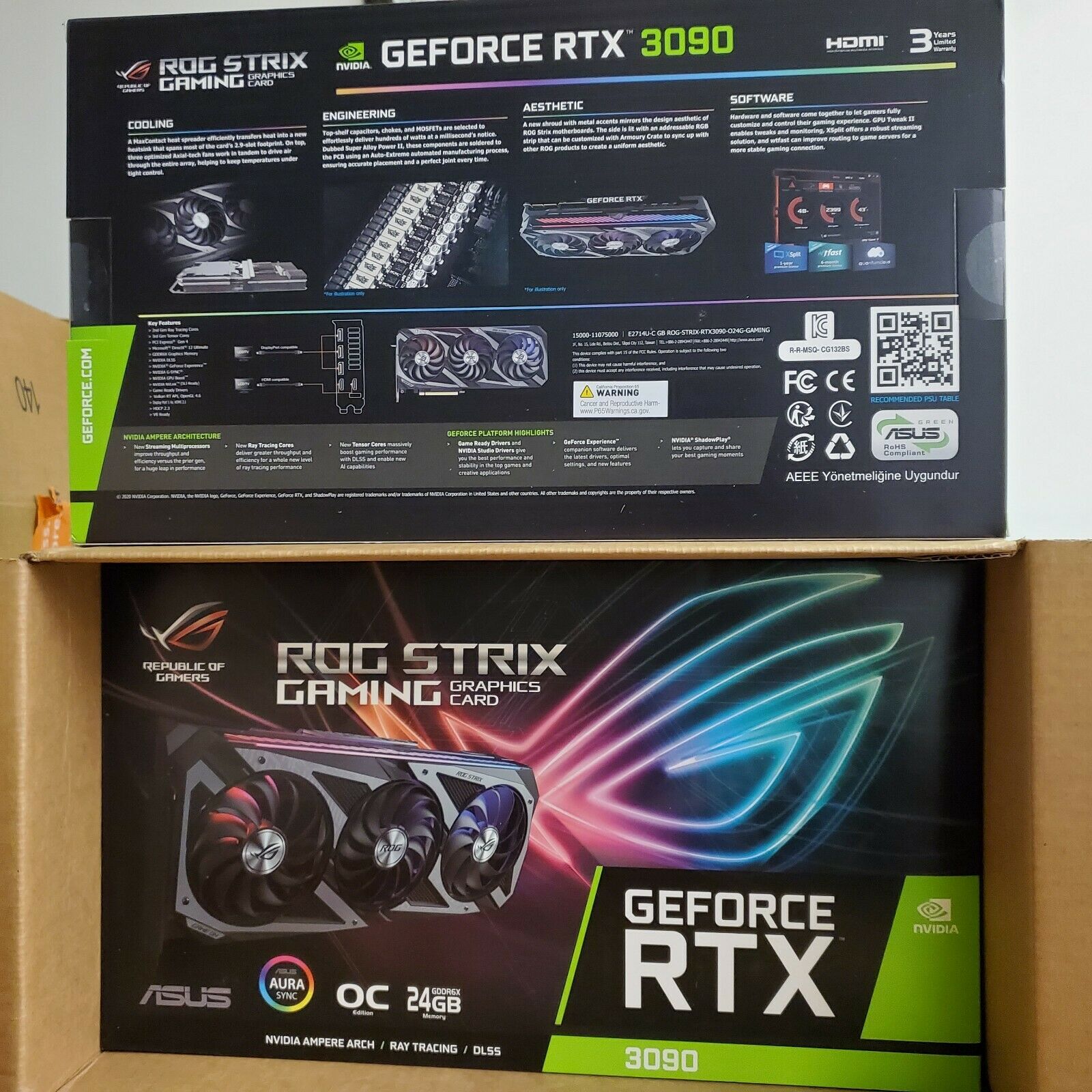 ASUS ROG Strix GeForce RTX 3090 OC 24GB GDDR6X Graphics Cards