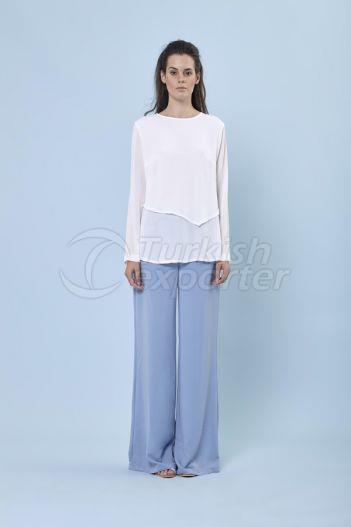 Crew Neck Blouse 3123 Ecru