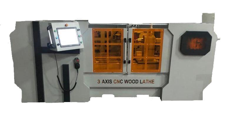 3 AXIS CNC WOOD LATHE MACHINE