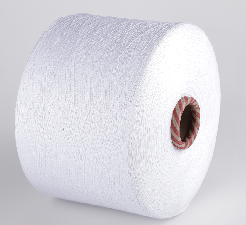 OPEN END RECYCLED OPTIC WHITE %50 COTTON AND %50 POLYESTER  YARN