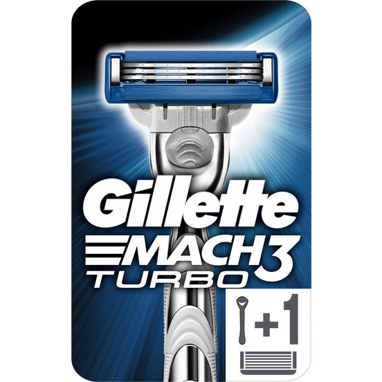 gillettte mach3 turbo 1handle +1 refill