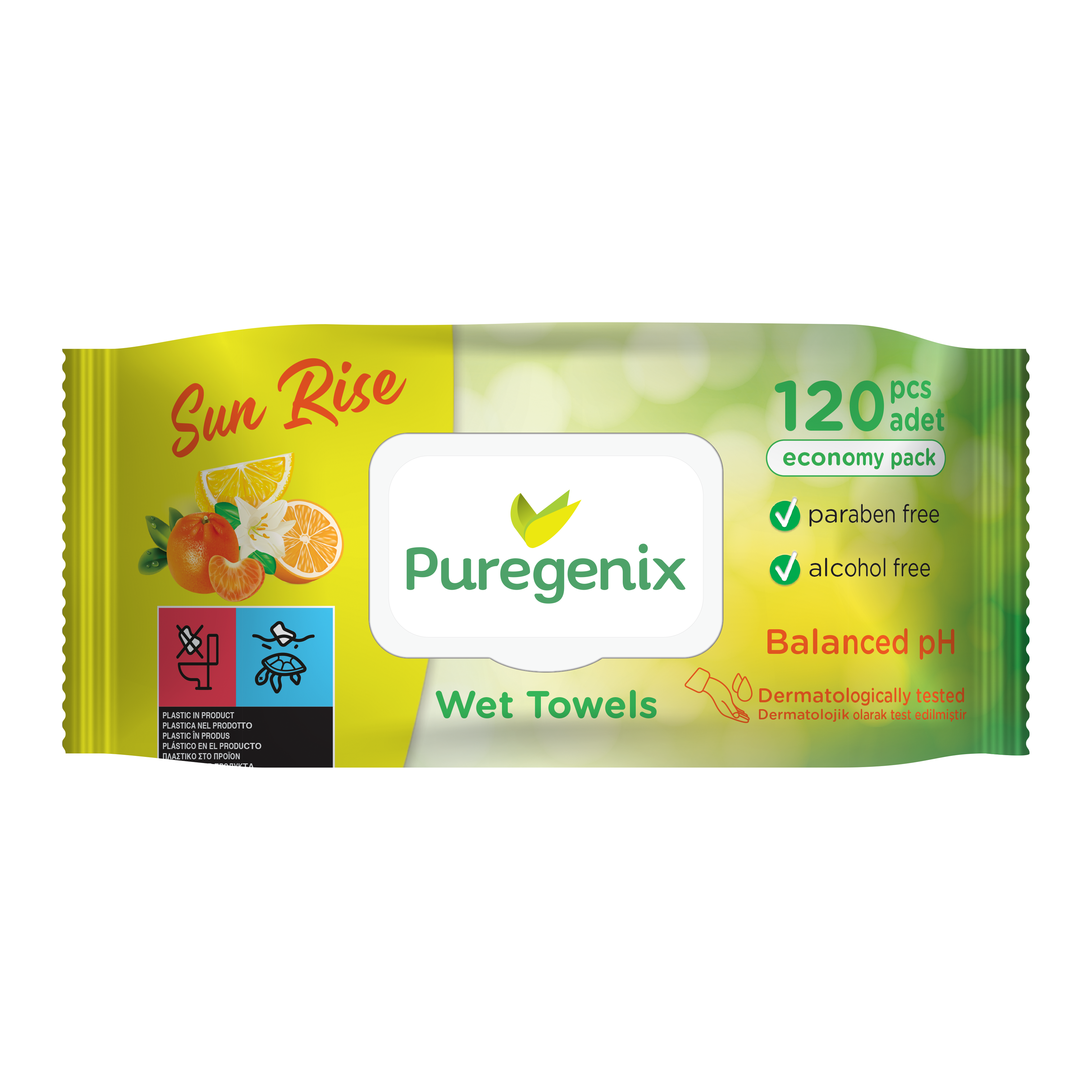 PUREGENIX WET WIPES SUN SHINE SERIES