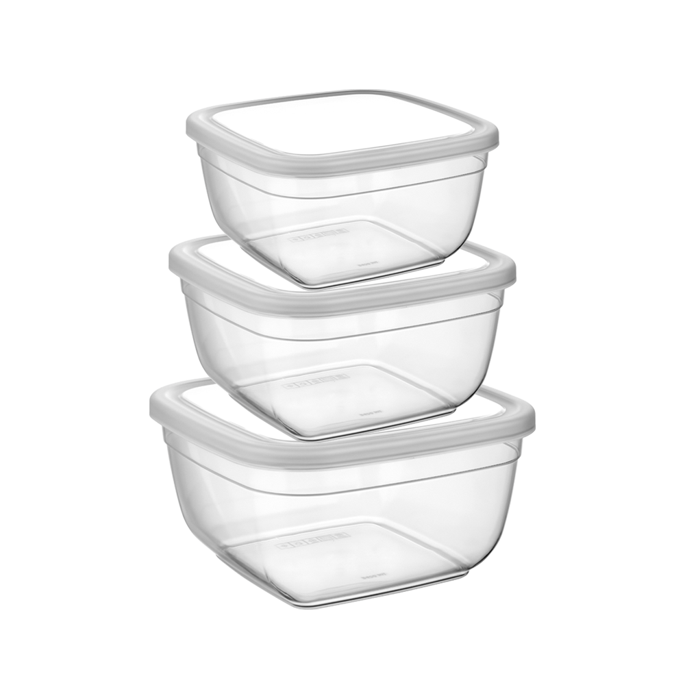 MAYA SQUARE FOOD CONTAINER SET OF 3