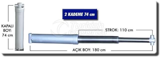 Hydraulic Cylinder 2 stages 74 cm