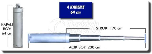 Hydraulic Cylinder 4 stages 64 cm