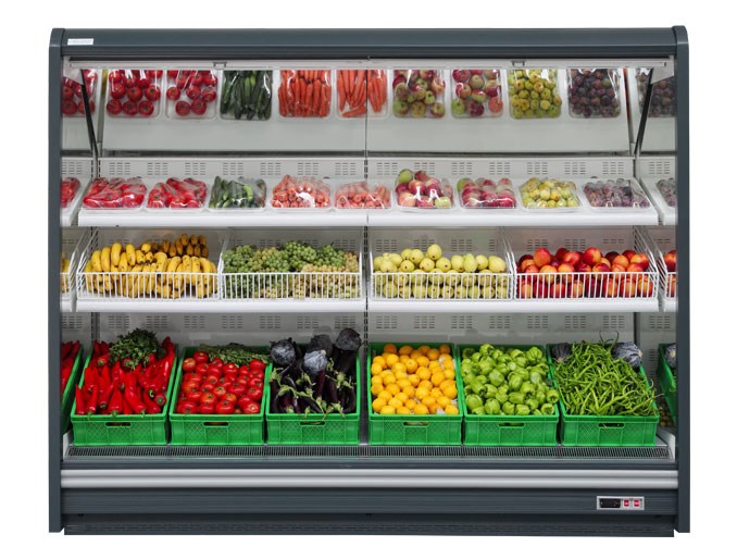 vertical vegetable showcase