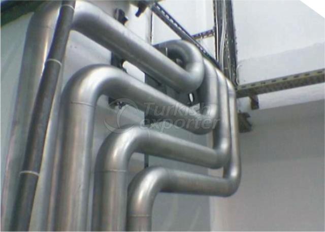 Installation de tuyaux en acier inoxydable