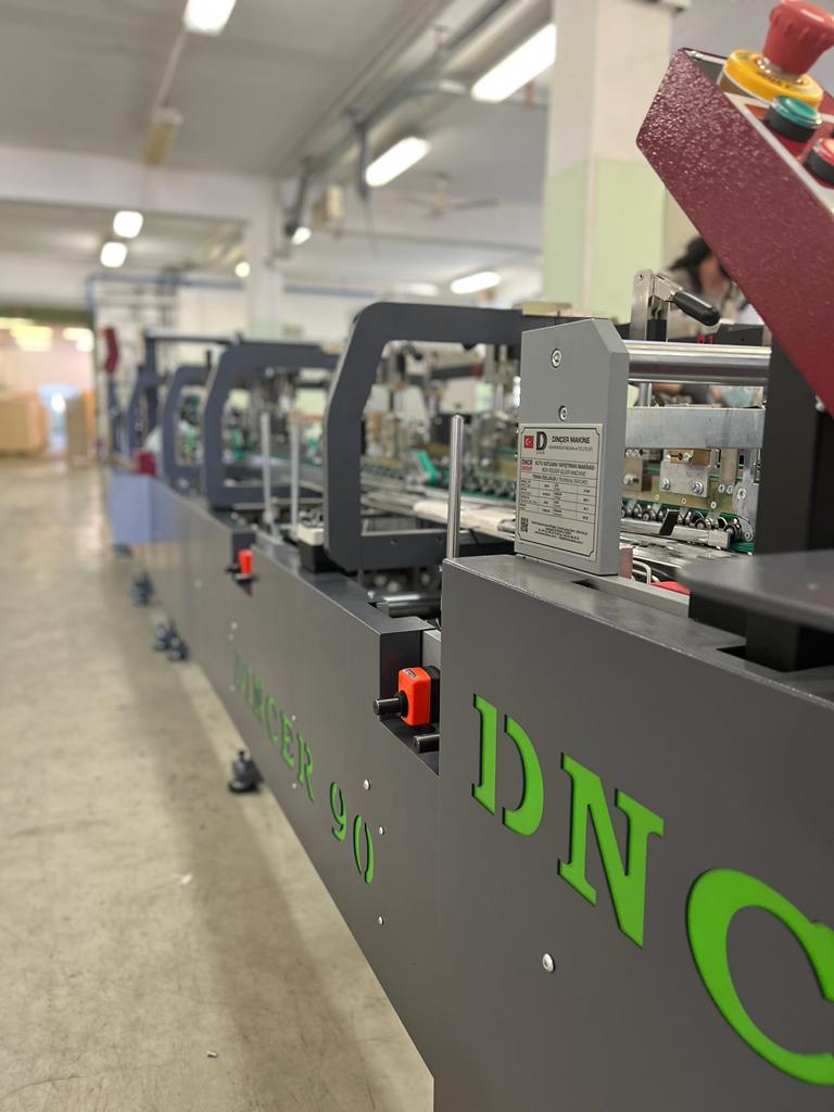 DINCER 90 3 AND 4 POINTS FOLDER GLUER MACHINE 