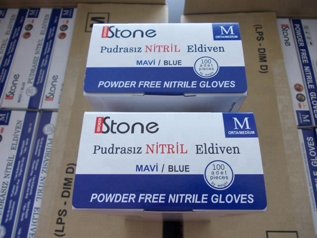 Powder Free Nitrile Gloves - Blue 