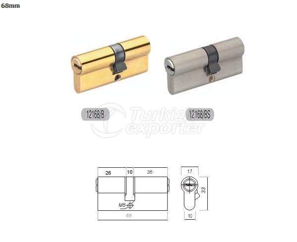 Brass Computer Key Cylinders 68mm
