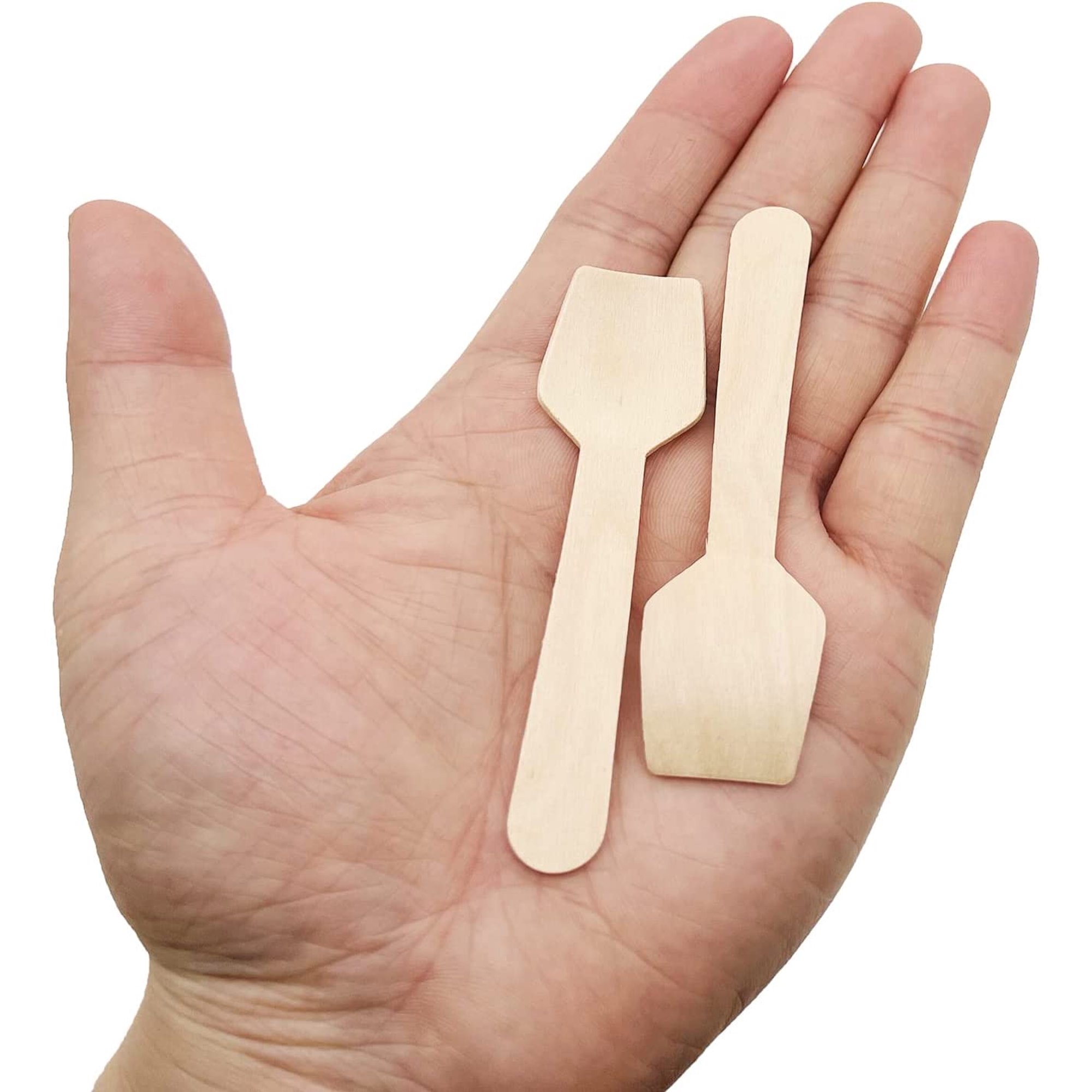 Wooden ice cream spoon