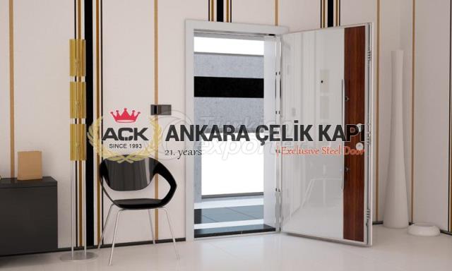 Çelik Kapı -Cam Kroma 612