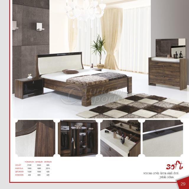 SOFT BEDROOM SET WALNUT