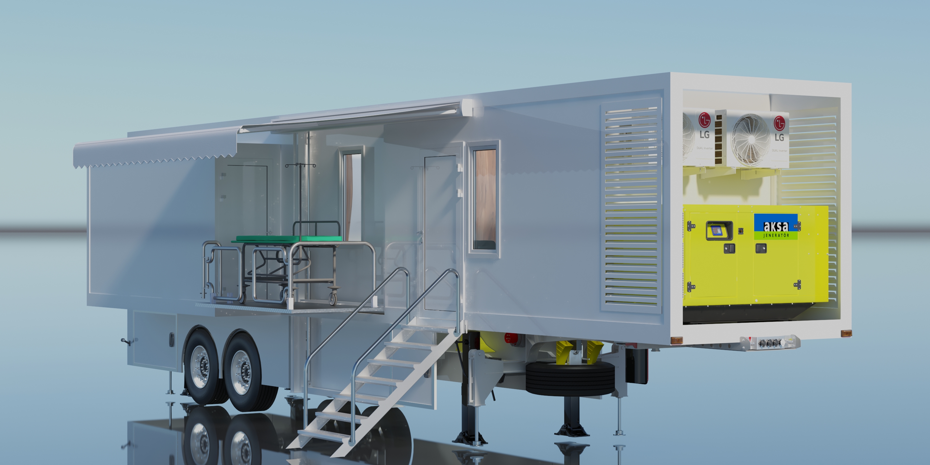 Trailer Based Expandable Mobile Ct-Scan