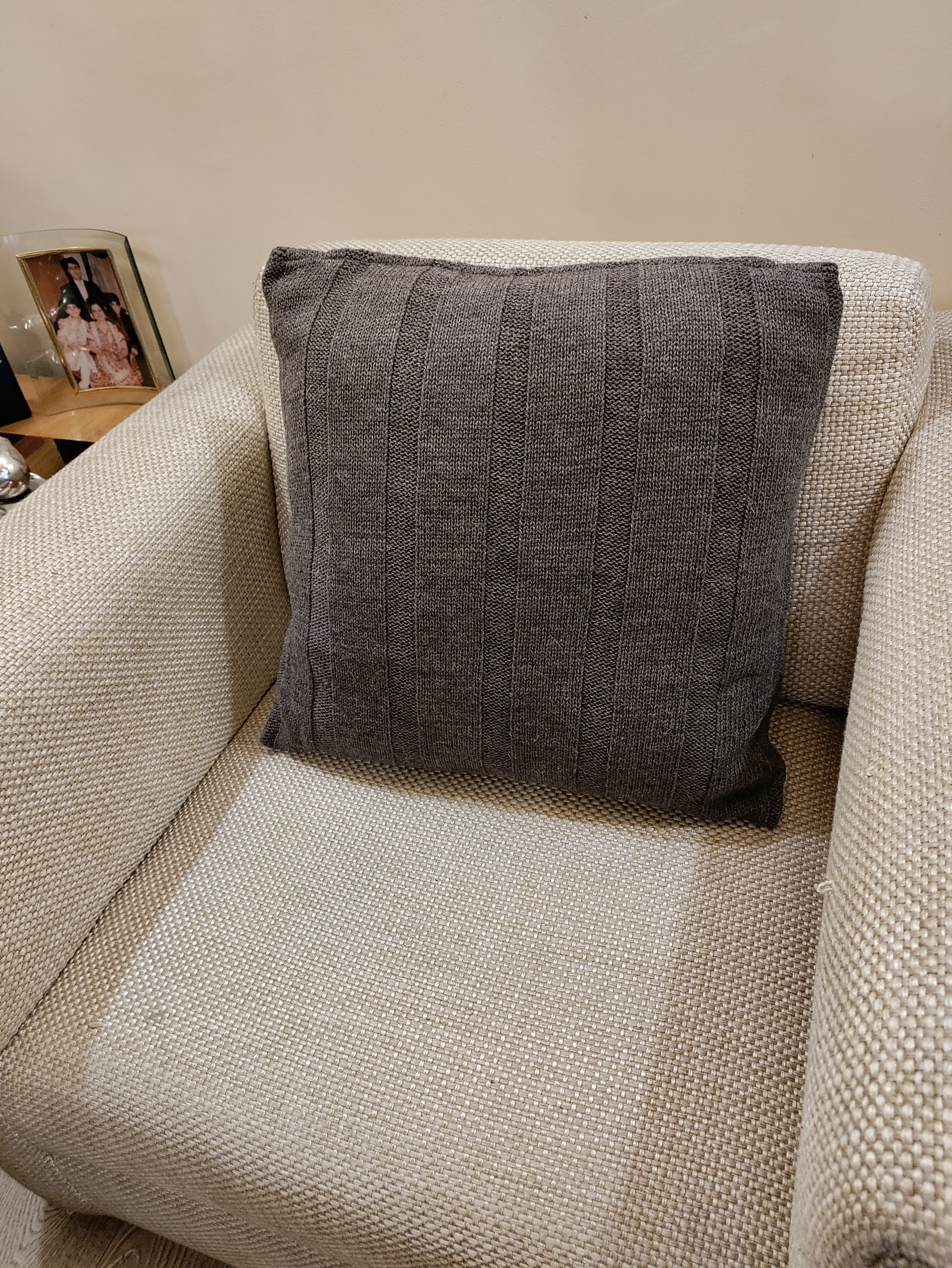 Grey cashwool Cushion Cover