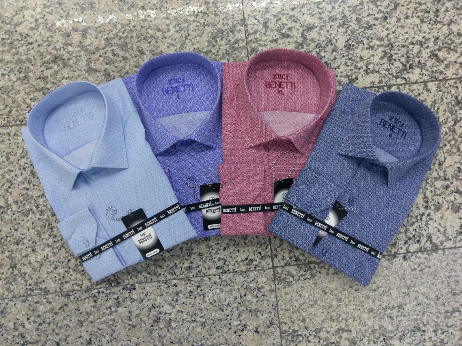 Men Classic shirts self-patterned