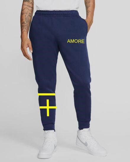 Calça de moletom azul marinho