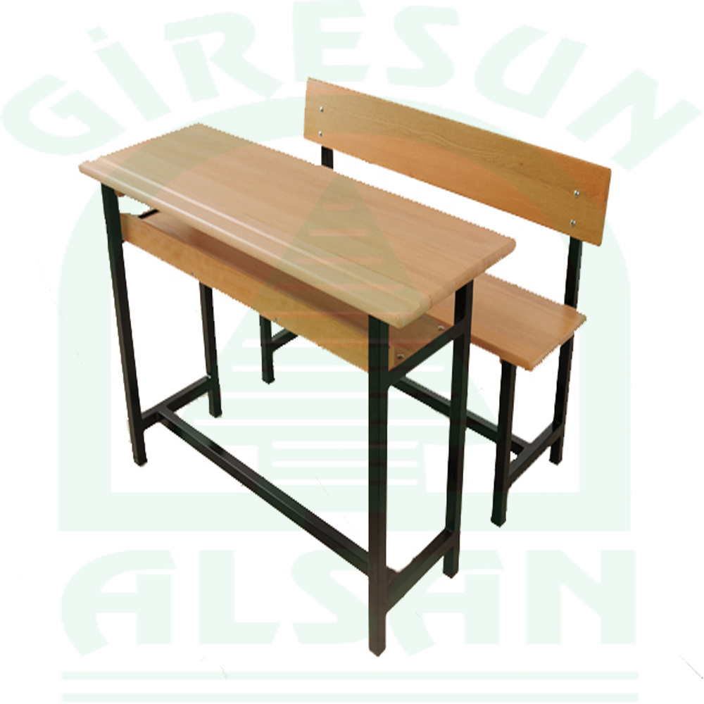 Double Classic Type Wooden School Desk