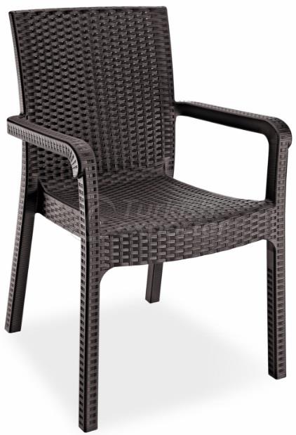 RATTAN EFFECTED ARMCHAIR
