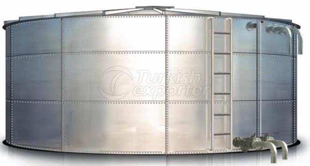 Cylindric galvanized water tank