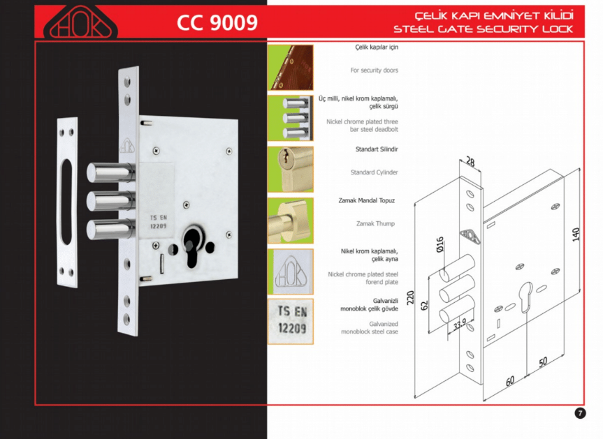 CC-9009 Steel Door Safety Lock