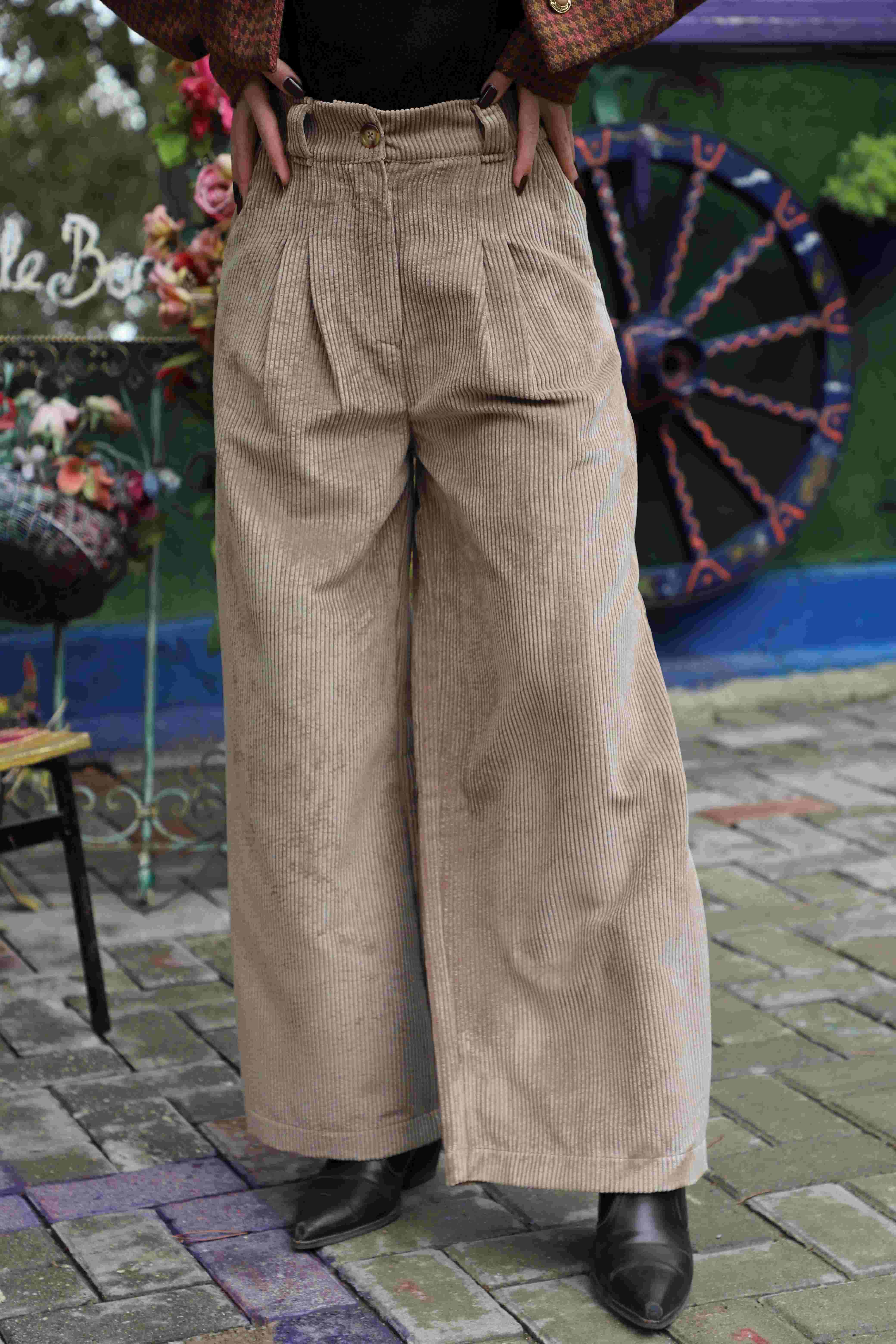 Cream Coloured Corduroy Pants