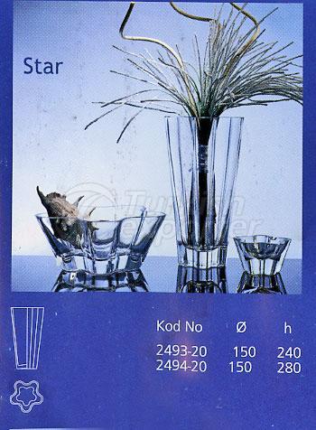 glass vase Star