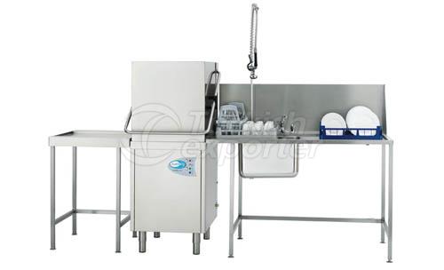 Guillotine dishwasher