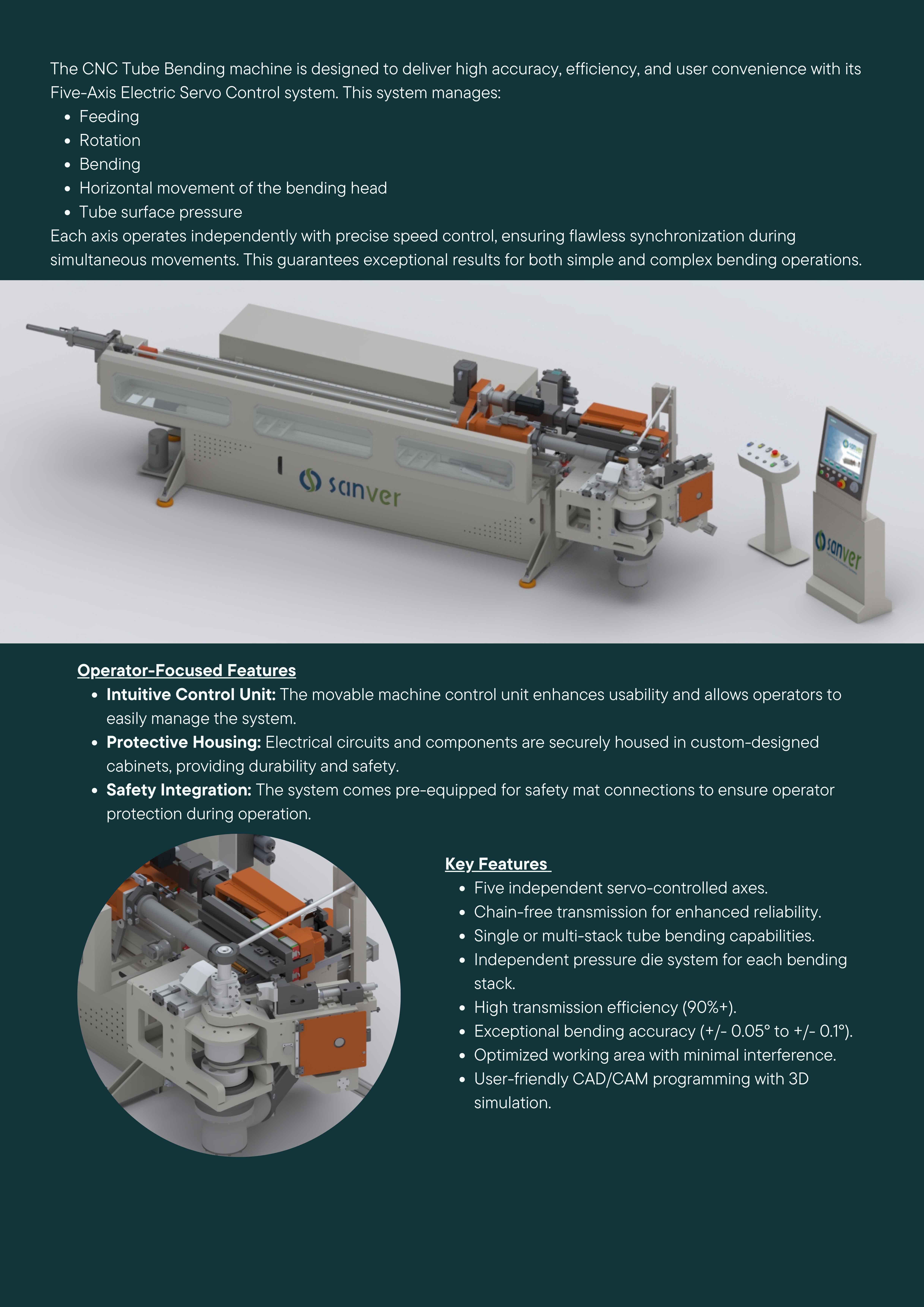 5 Axis CNC Tube Bending Machine